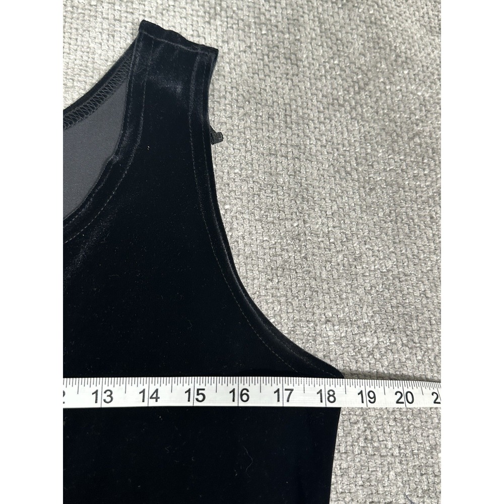 VTG Ronni Nicole Dress Womens 12 Black Velvet Sleeveless Witchy 90s Goth - Picture 4 of 7